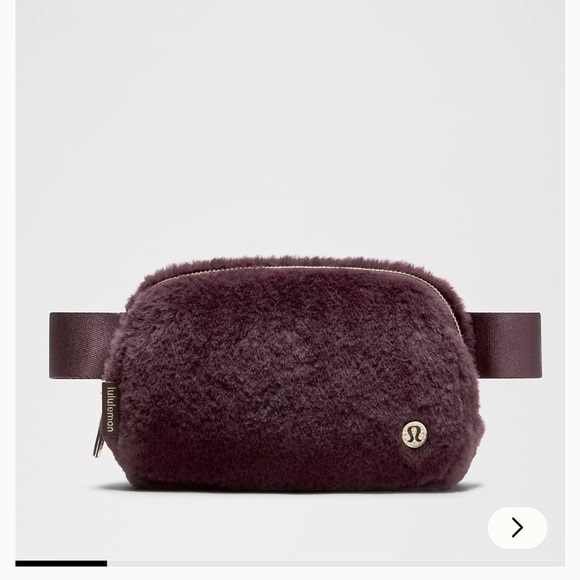 lululemon athletica Handbags - lululemon Everywhere Belt Bag Plum Plush Fleece NWT